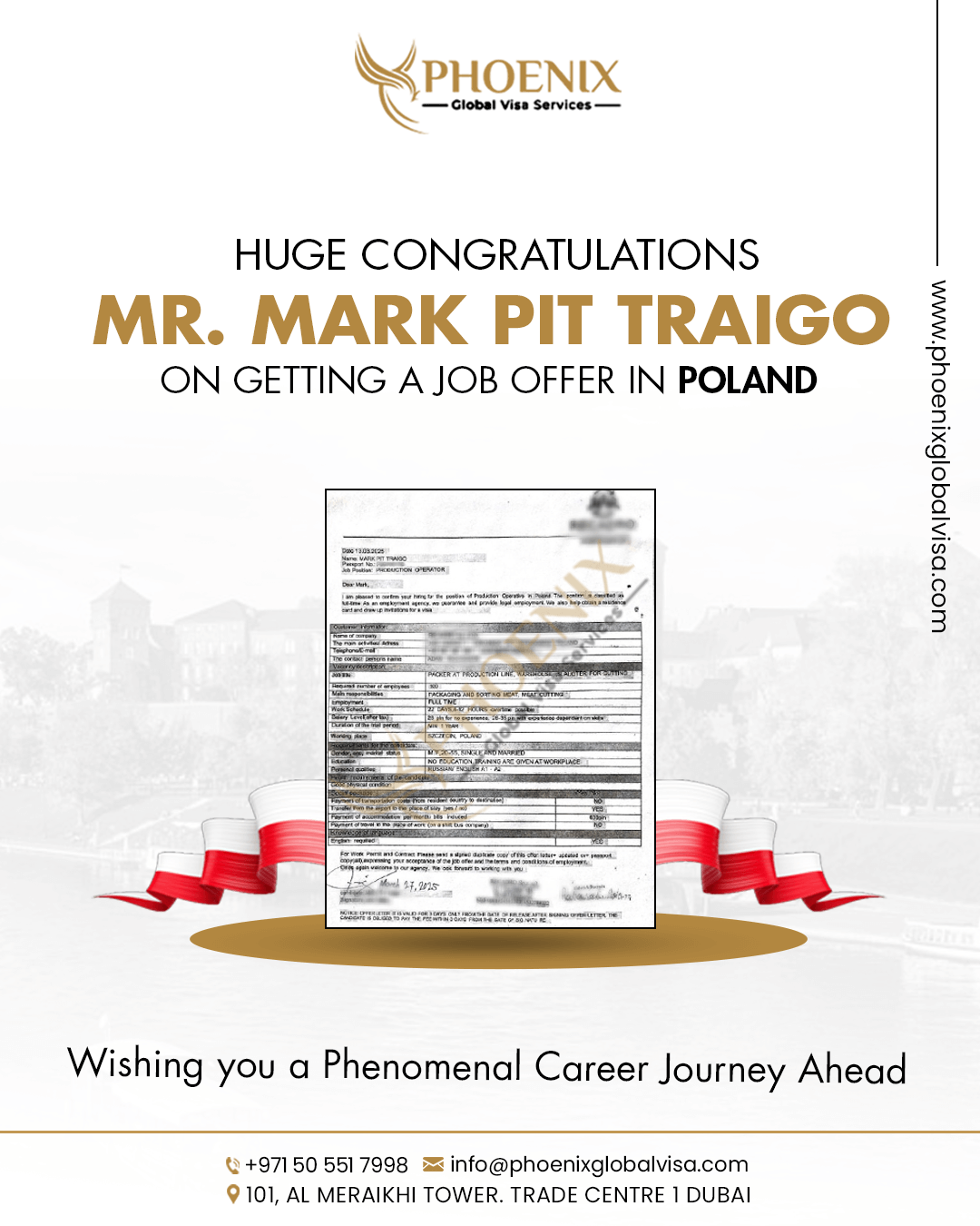 Phoenix Global Visa successful visa approval client