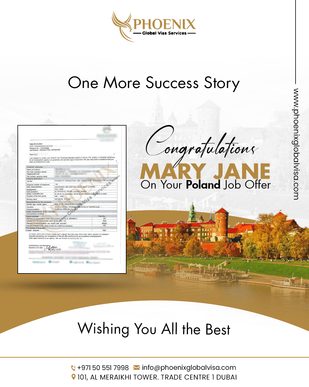 Phoenix Global Visa successful visa approval client