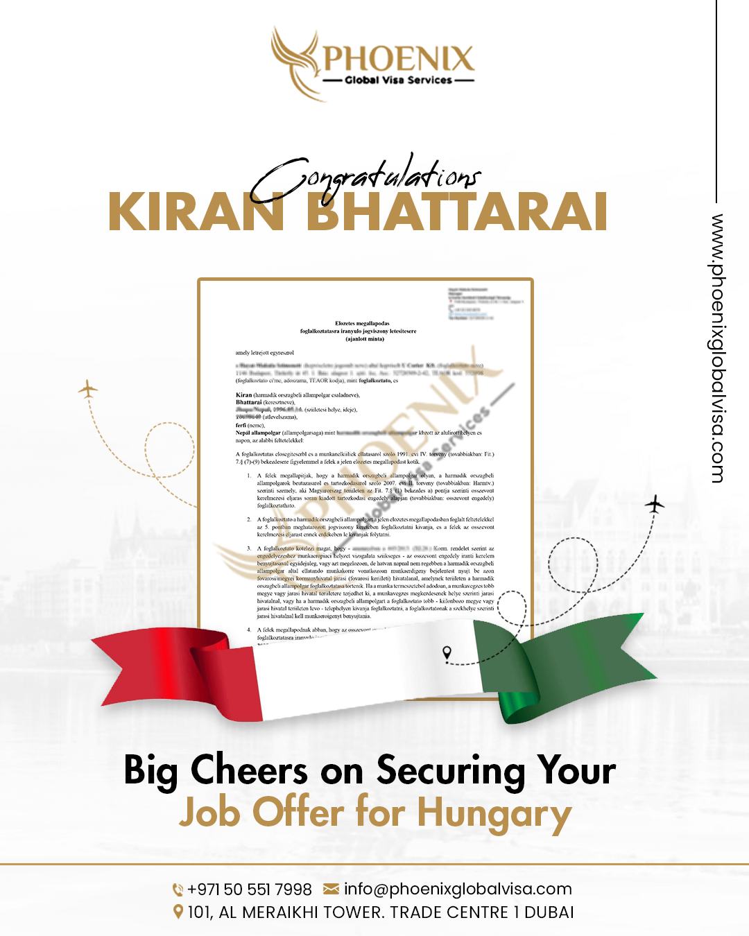 Phoenix Global Visa successful visa approval client